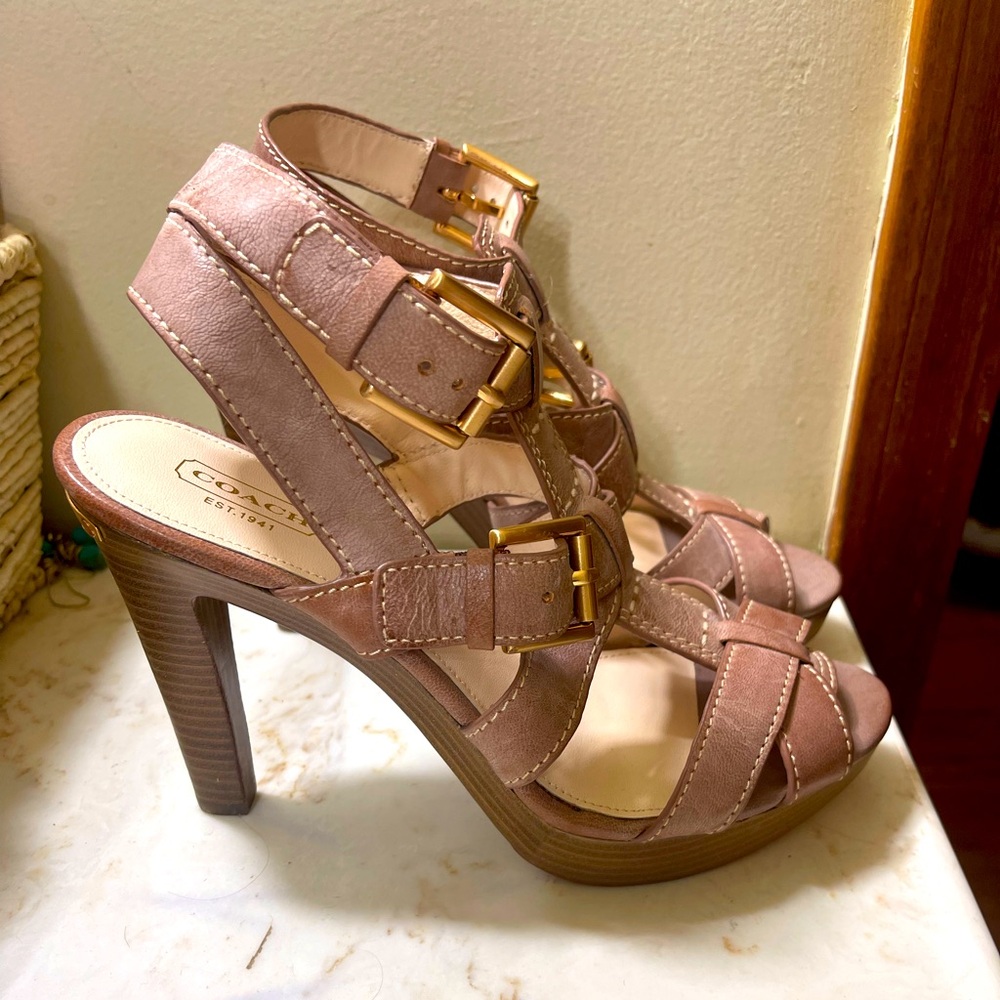 Coach Stefanie heels. 8 1/2 brand new wore one time.